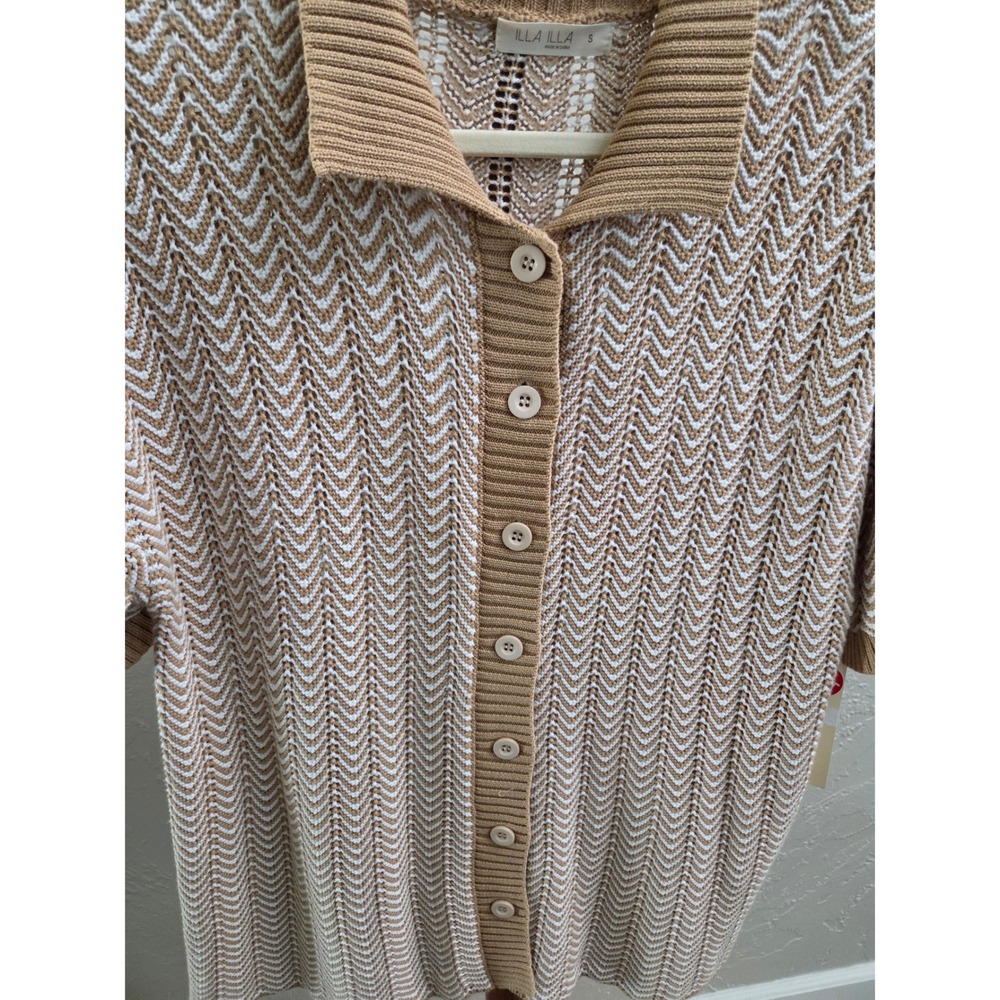 ST257. Chevron Pointelle Knit Shirt & Pants Matching Set - Picture 11 of 11